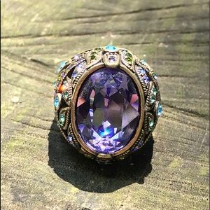 HEIDI DAUS AMETHYST SWAROVSKI RING